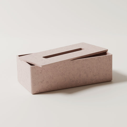 Originálny box na vreckovky Mooneton vyrobený z vysokopevnostného betónu s otváracím vekom farba - ružová